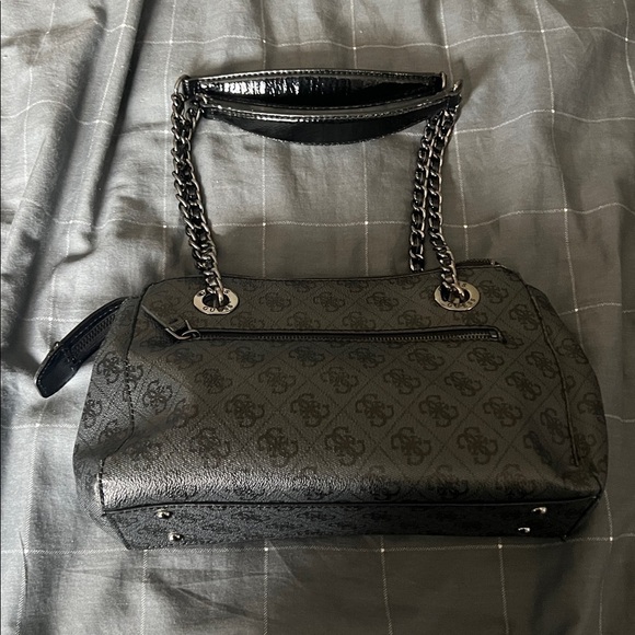 Guess Black Textured Shoulder Bag - Picture 2 of 7